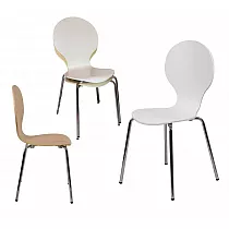 Plywood chair set Sunset white or beech