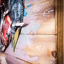 3D metallist kunstiteos, pilt, Rodeo, kauboi ratsutav, mõõdud 100x100 cm