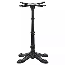 Metalinė stalo koja iš ketaus, juodos spalvos, aukštis 71,5 cm, dugnas 52 cm, svoris 14,6 kg