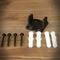 Sliding single-leaf door rail for wooden doors Horseshoe up to 130 kg, length 2 meters, black color, fixed to the wall