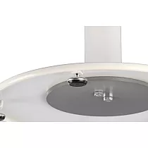 Eleganta centrālā galda pamatne no tērauda, augstums 72,5 cm, apakšējās pamatnes diametrs 57 cm, virsmām līdz diametram 80 cm, baltā krāsā