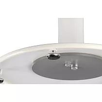 Elegantiška centrinė stalo kojelė iš plieno, baltos spalvos, pagrindo Ø 57 cm, aukštis 72,5 cm, paviršiams iki D80 cm