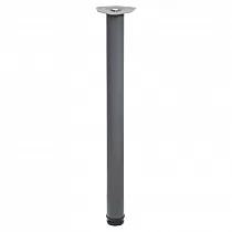 Standard height round metal table legs, height 72.5 cm, graphite, black or aluminum color, set of 4 pcs.
