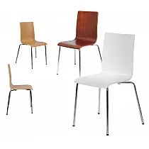 Plywood chair set D15 white, beech or walnut
