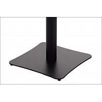 Juodo metalo stalo pagrindas iš plieno, 45x45 cm, aukštis 73 cm, paviršiams iki 70x70 cm