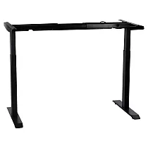 Metalinis stalo rėmas su elektriniu aukščio reguliavimu, juodos spalvos, du varikliai, aukštis 70,5-118 cm, ilgis 119-172 cm