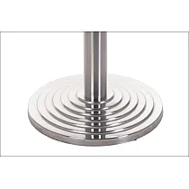Stainless steel metal table base, brushed, diameter 45 cm, height 71.5 cm