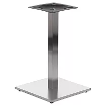 Central table leg made of stainless steel, base dimensions 45x45 cm, central leg 60x60 mm, height 71.5 cm