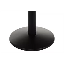 Metallist keskne lauajalg terasest, aluse läbimõõt 42,5 cm, kõrgus 72,5 cm