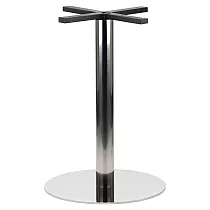 Roostevabast terasest keskne lauaalus, poleeritud, kõrgus 72,5 cm, jala läbimõõt 49,5 cm