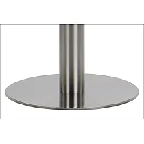 Stainless steel central table base, brushed, base diameter 39.5 cm, height 72.5 cm