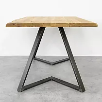Dining table metal legs, black or steel effect color, height 71 cm, triangular 71x75 cm, 2 pcs set.