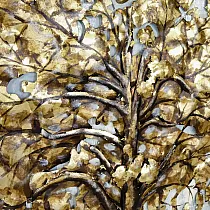 3D metalinis sienų dekoras Rami gamtos stiprybė, matmenys 70x120 cm