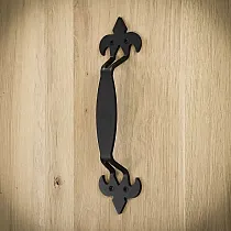 Bīdāmo durvju metāla vilkme no tērauda, melnā krāsā, komplektā 4 gab., augstums 27,5 cm, svars 250 grami