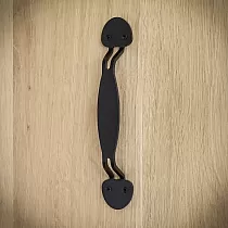 Bīdāmo durvju metāla rokturis izgatavots no tērauda, melnā krāsā, komplektā 4 gab., garums 24,3 cm