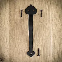 Sliding door metal pull, handle made of steel, black color, height 23.2 cm, weight 250 grams, set of 4 pieces