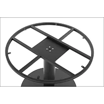 Centrālā metāla galda kāja izgatavota no tērauda, lielām galda virsmām, melnā krāsā, augstums 72,5 cm, diametrs 70 cm