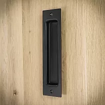 Black metal sliding door pull handle made of steel, black color, height 20.5 cm, weight 250 grams, set of 4 pcs