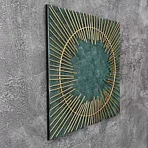 3D metalinis sienų menas Saulė, dydis 60x60cm