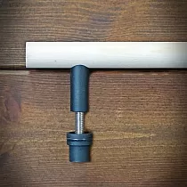 Wooden and steel sliding door pull handle, height 60 cm, weight 530 grams, set of 3 pieces.