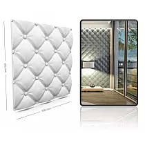 3D dekoratiivsed seinapolüstüreenpaneelid Puff, 60x60cm, valge värv, värvitav, komplektis 12 tk. 4,32 m2