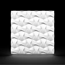 3D dekoratiivsed seinapolüstüreenpaneelid Plexus, 60x60cm, valge värv, värvitav, komplektis 12 tk. 4,32 m2