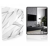 3D dekoratīvie sienu polistirola paneļi LightPlay, 60x60cm, baltā krāsā, krāsojami, komplektā 12 gab. 4.32 m2