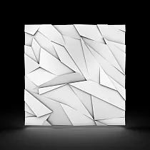 3D decorative wall polystyrene panels LightPlay, 60x60cm, white color, paintable, set of 12 pcs. 4.32 m2