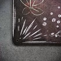 Dekoratyvinė metalinė sieninė plokštė, CAPPUCCINO, 30x20 cm