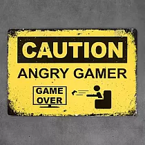 Decorative wall plaque, ANGRY GAMER 1, 30x20 cm