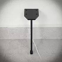 Masyvios metalinės baldų kojelės iš plieninio plokščio strypo, aukštis 17 cm, komplekte 4 vnt.