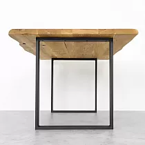 Kvadrātveida metāla galda kājas Square-Light, melnā krāsā, ar izmēriem 60x71 cm, komplektā 2 gab.