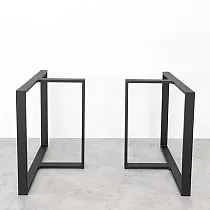 Massive screw-on T-shaped metal table legs, dimensions 80x71x35 cm, set of 2 pcs.