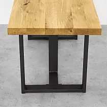 Masīvas metāla T veida kājas kafijas galdam vai solam no tērauda, izmērs 40x45x17 cm, komplektā 2 gab.