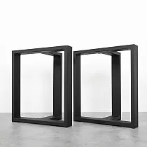 Massiivsed metallist T-tüüpi jalad terasest kohvilauale või pingile, suurus 40x45x17 cm, komplektis 2 tk