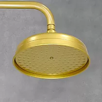 Vihmadušš, antiikmessing stiilis, kollast värvi, läbimõõt 20 cm