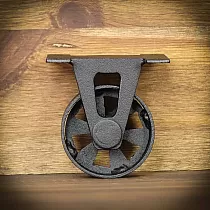 Metāla mēbeļu ritentiņi ar kopējo augstumu 100 mm, riteņa diametrs 7,5 cm, komplektā 4 gab.