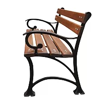 Cast iron bench Grace for parks and gardens with armrests, impregnated alder boards, length 150 cm, 45 kg