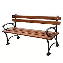 Cast iron bench Grace for parks and gardens with armrests, impregnated alder boards, length 150 cm, 45 kg