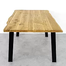 Metāla melnas galda kājas Recto, augstums 71 cm, izmēri 8x2 cm, melna krāsa, komplektā 4 gab.