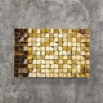 3D metallikunst, kuldne mosaiik 2, 110x70 cm