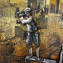 3D metallimaaling, golf kõrgusega, 100x100cm