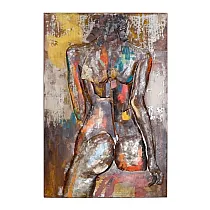 3D metallist loft-stiilis pilt, Naise vormi peegeldused, mõõdud 120x70cm