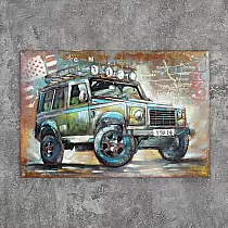 Metallpilt 3D offroad, 120x80cm