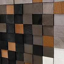 3D koka attēls MOZAIKO, 97x55cm