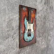 3D metal wall decor, electric guitar, height 60 cm, with 40 cm