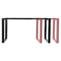O veida tērauda galda rāmis, regulējams garums no 100 līdz 160 cm, platums 60 cm, melnā, baltā vai pelēkā krāsā
