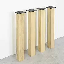 Straight table legs 71x8 cm, Raw oak, set of 4 pcs.