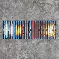 3D koka sienas dekors, mozaīkas lietus, 150x50cm