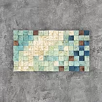 3D sienas dekors, koka, daudzkrāsains, 55x103cm